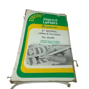 STENSO STENCIL LETTERS 5” GOTHIC LETTERS & NUMBER & EXTRA LETTER STENCILS